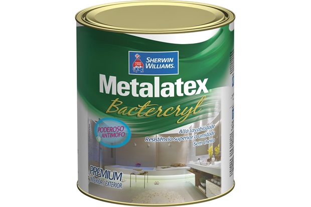 Tinta Metalatex Bactercryl Banheiro E Cozinha Branca 900ml - Sherwin Williams