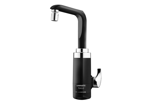 Torneira Elétrica de Parede Essence 5500w 220v Preto Cromado - Lorenzetti