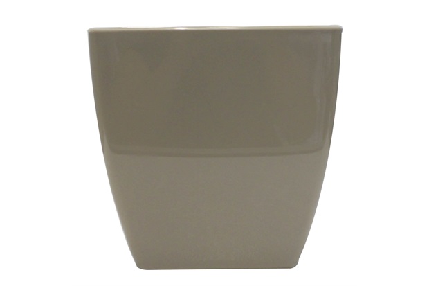 Vaso em Polipropileno Trapézio Siena 14cm Areia Pastel - Vasart