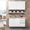 Armário de Cozinha Aéreo Blu Mdf 1 Porta Branco 60x60cm - Bumi Móveis