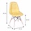 Cadeira Eames Botonê com Base em Madeira 43x44cm Amarela - Ór Design