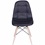Cadeira Eames Botonê com Base em Madeira 43x44cm Preta - Ór Design