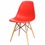 Cadeira Eames com Base em Madeira 46x46,5cm Vermelha - Ór Design