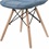 Cadeira Eames em Linho com Base de Madeira Azul - Ór Design