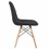 Cadeira Eames em Linho com Base de Madeira Preta - Ór Design