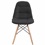 Cadeira Eames em Linho com Base de Madeira Preta - Ór Design