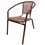 Cadeira em Aço com Tecido 73cm Marrom - Importado