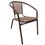 Cadeira em Aço com Tecido 73cm Marrom - Importado