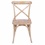Cadeira em Madeira Cross 48x55cm Bege Clara - Ór Design