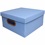 Caixa Organizadora com Tampa Linho Azul 15x29cm - Dello
