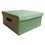 Caixa Organizadora com Tampa Linho Grande Olive 36x36cm - Dello