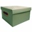 Caixa Organizadora com Tampa Linho Pequena Verde Olive 26x26cm - Dello