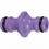 Conector Duplo para Mangueira 1/2'' Roxo - Palisad