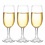 Conjunto de Taças Imperial para Champagne em Vidro 200ml com 3 Peças - Fratelli