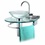 Conjunto Lavabo em Vidro Cris Glass Jade 50x45,5cm Transparente - Cris Metal