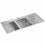 Cuba Dupla para Cozinha em Inox Wish 116x20,1cm Cromada - Deca 