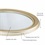 Espelho de Parede Oval Vinty 70x56cm Dourado - Evolux