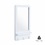 Espelho de Parede Retangular com 3 Ganchos Hook 51x31cm Branco - Evolux