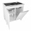 Gabinete com Tanque Alto Brilho Vsa 3,5'' 82x51,5x85cm Inox - Docol