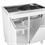 Gabinete com Tanque Alto Brilho Vsa 3,5'' 82x51,5x85cm Inox - Docol