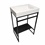 Gabinete para Banheiro com Cuba Iron Black 60cm Branco Fosco - Venturi