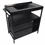 Gabinete para Banheiro com Cuba Malta 85x45cm Preto Fosco - Venturi