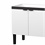 Gabinete para Cozinha em Madeira Colibri 78,7x114cm Preto E Branco - Cozimax