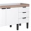 Gabinete para Cozinha em Mdf Flamingo 86x194cm Branco E Tamarindo - Cozimax