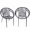 Kit 2 Cadeiras Cancun Preta 79cm - Ór Design
