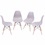 Kit Cadeira Eames com Base de Madeira Fendi com 4 Peças - Ór Design