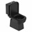 Kit Vaso Sanitário com Caixa Acoplada E Assento Quadrado 3/6 Litros Elite Black Matte - Celite 