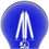 Lâmpada Led com Filamento Color a60 4w Autovolt Luz Azul - Taschibra  