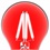 Lâmpada Led com Filamento Color a60 4w Autovolt Luz Vermelha - Taschibra  