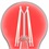 Lâmpada Led com Filamento Color Bolinha G45 4w Autovolt Luz Vermelha - Taschibra  