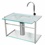 Lavabo em Inox 38,5x76cm Incolor - Cris Metal