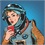 Placa Decorativa em Mdf Space Woman 25x25cm - Kapos