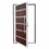 Porta Pivotante Direita Premium Super 25 com Lambri E Puxador em Alumínio 210x100cm Mix Corten - Brimak