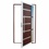 Porta Pivotante Esquerda Miraggio Super 25 com Lambri E Puxador em Alumínio 210x100cm Mix Corten - Brimak