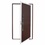 Porta Pivotante Esquerda Super 25 com Lambri E Puxador em Alumínio 210x120cm Mix Corten - Brimak