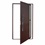 Porta Pivotante Esquerda Visione Super 25 com Lambri E Puxador em Alumínio 210x100cm Corten - Brimak