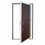 Porta Pivotante Esquerda Visione Super 25 com Lambri E Puxador em Alumínio 210x120cm Mix Corten - Brimak