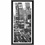 Quadro em Madeira com Vidro Cidades Times Square 27x54cm - Kapos