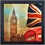 Quadro em Madeira com Vidro London 27x27cm - Kapos