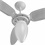 Ventilador de Teto com 3 Pás Wind 130w 220v Branco  - Ventisol